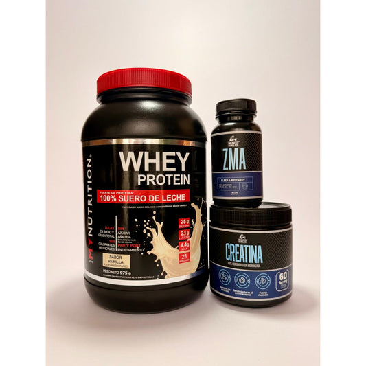 Pack Crece Mientras Duermes - Whey Protein + Creatina + ZMA