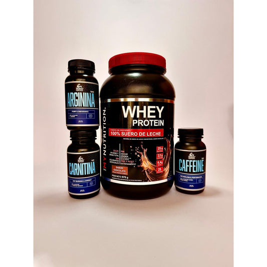 Pack Definición Muscular - Whey Protein + Cafeína + Carnitina + Arginina