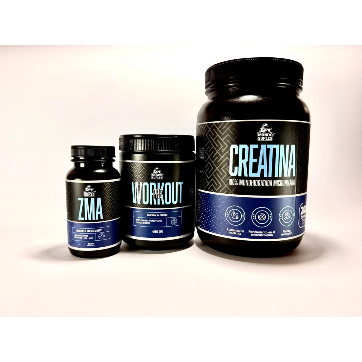 Pack Potencia y Descanso - Creatina 1 kg + Pre Entreno + ZMA