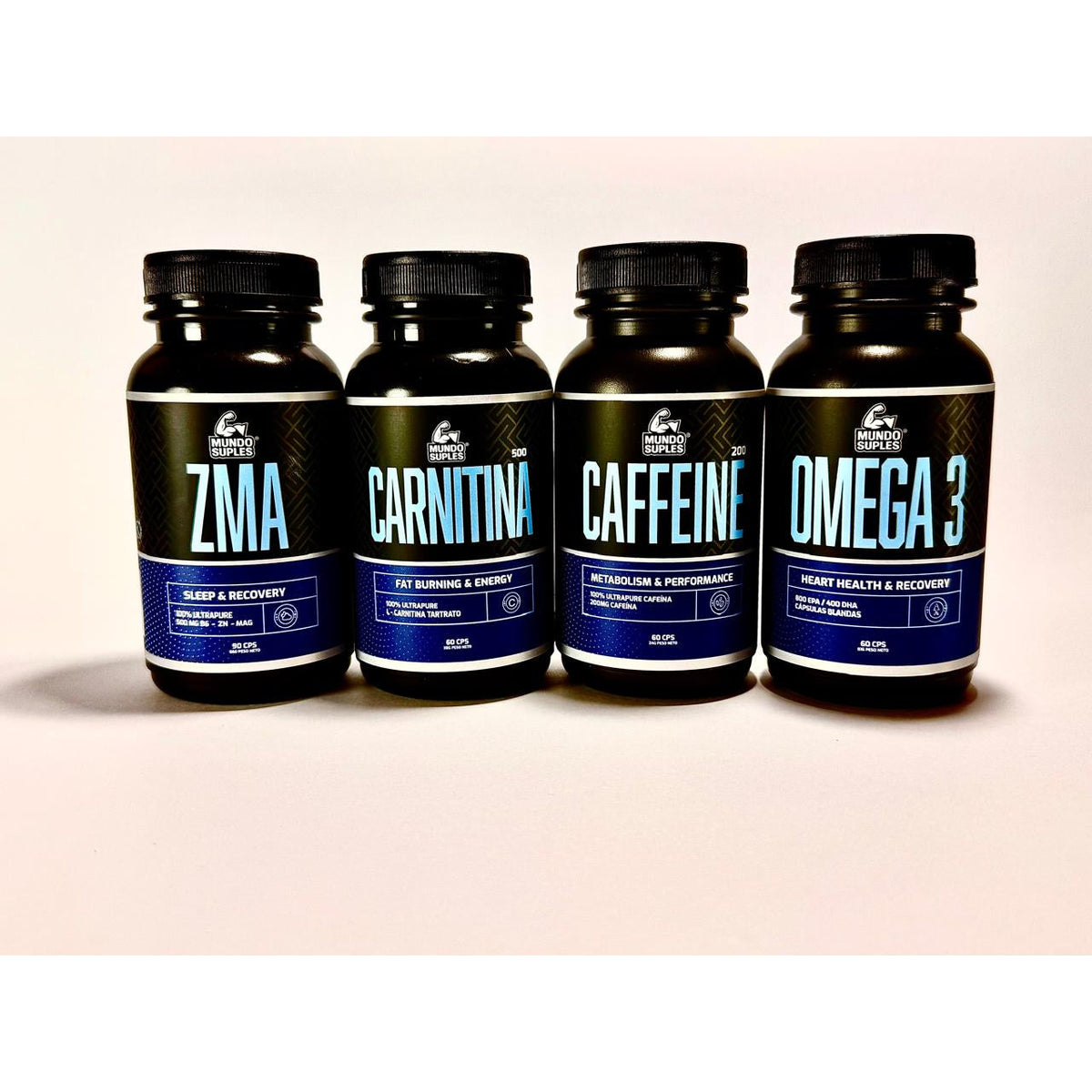 Pack Quema y Recupera - Carnitina + Cafeína + ZMA + Omega 3